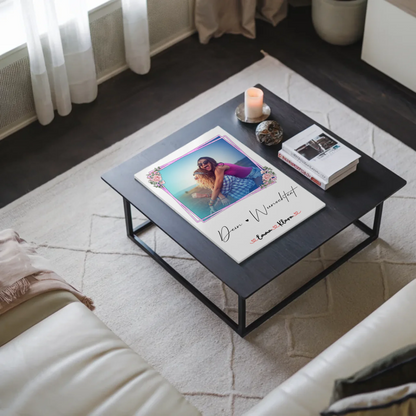 Fotoboard beste Freundinnen mit 1 Foto, Hintergrundbild, Namen & eigener Wunschtext