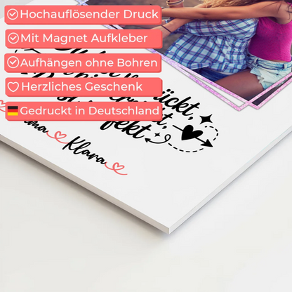 Fotoboard beste Freundinnen - Du verrückt Ich verrückt Passt mit 1 Foto, Namen & Wunschtext