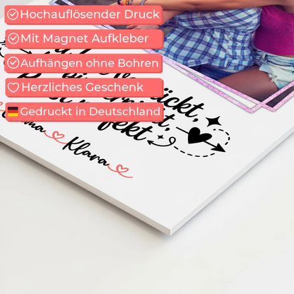 Fotoboard beste Freundinnen - Du verrückt Ich verrückt Passt mit 1 Foto, Namen & Wunschtext