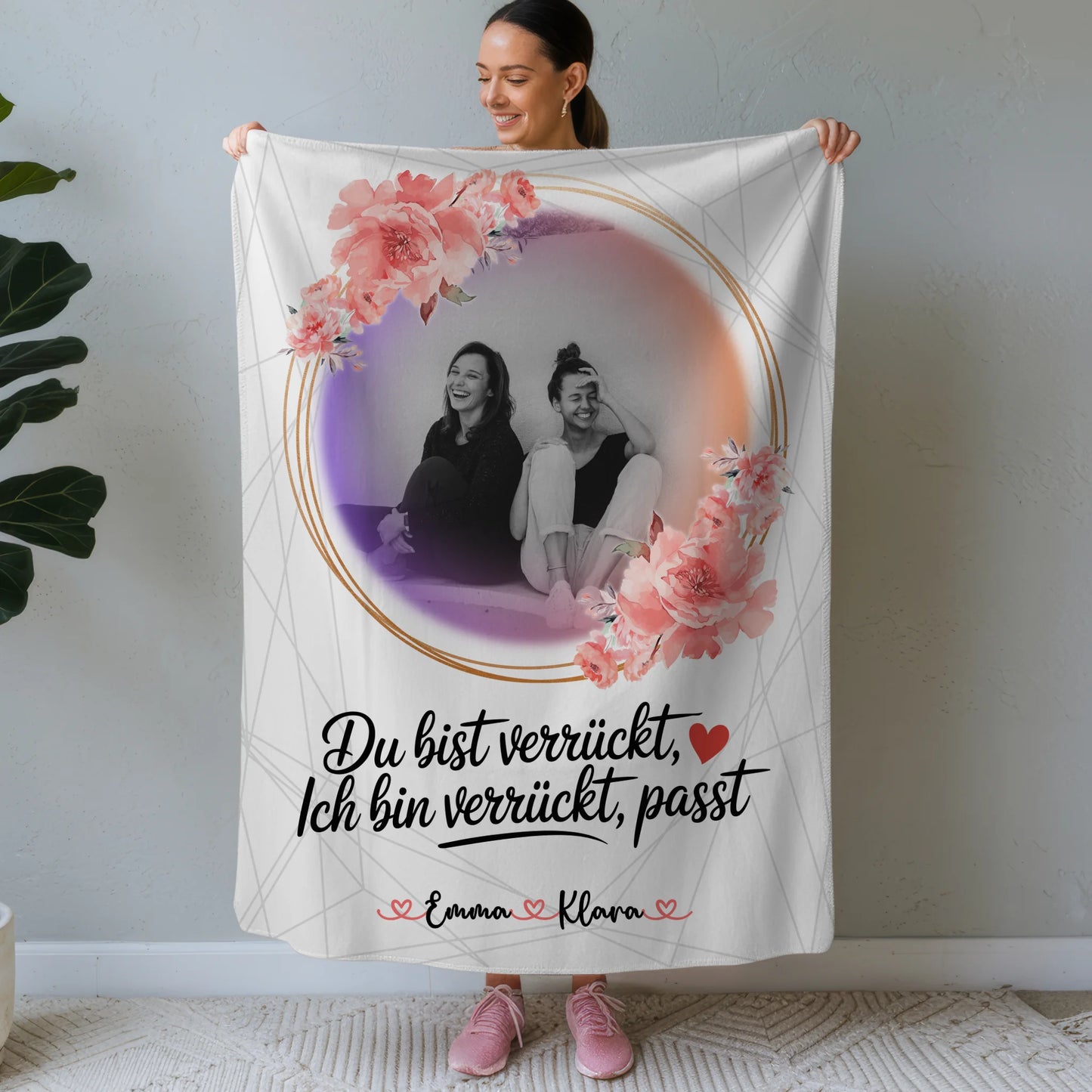 Personalisierte Kuscheldecke Mit Namen Mit Foto & Wunschtext Beste Freundin