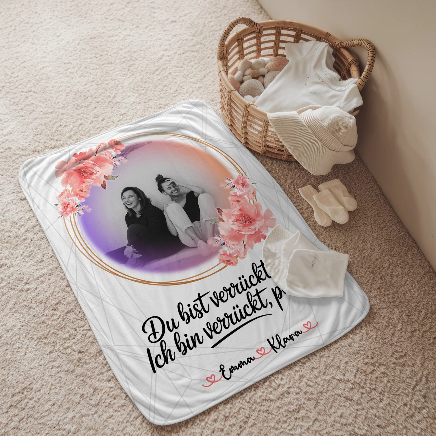 Personalisierte Kuscheldecke Mit Namen Mit Foto & Wunschtext Beste Freundin