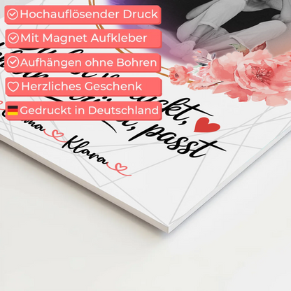 Beste Freundin Fotoboard mit 1 Foto, Namen und eigenem Spruch