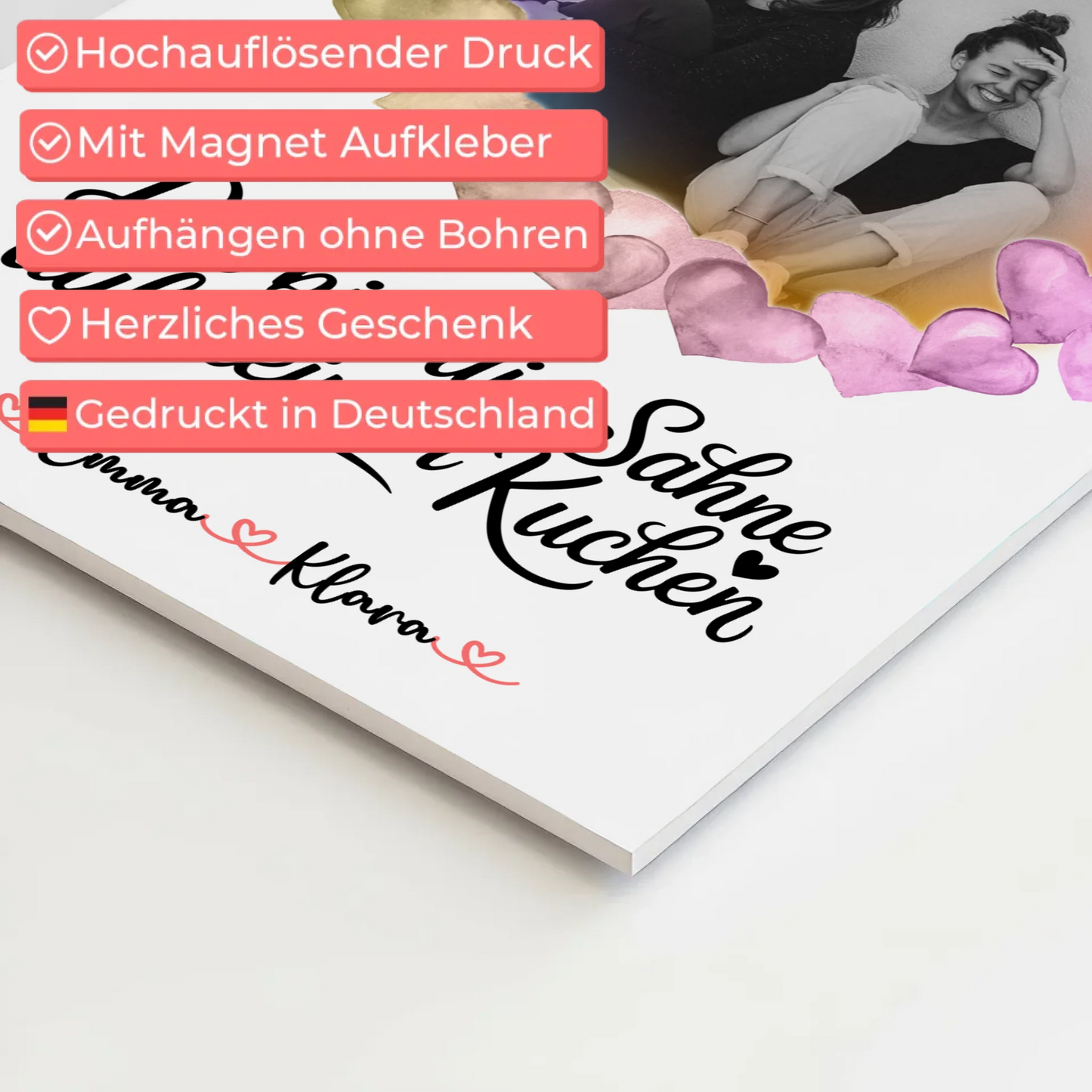 Fotogeschenk beste Freundin mit Foto, Namen & Wunschtext