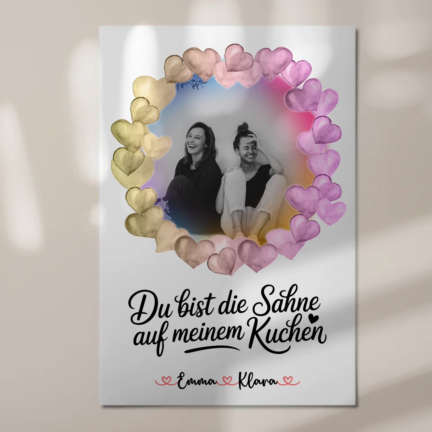 Fotogeschenk beste Freundin mit Foto, Namen & Wunschtext