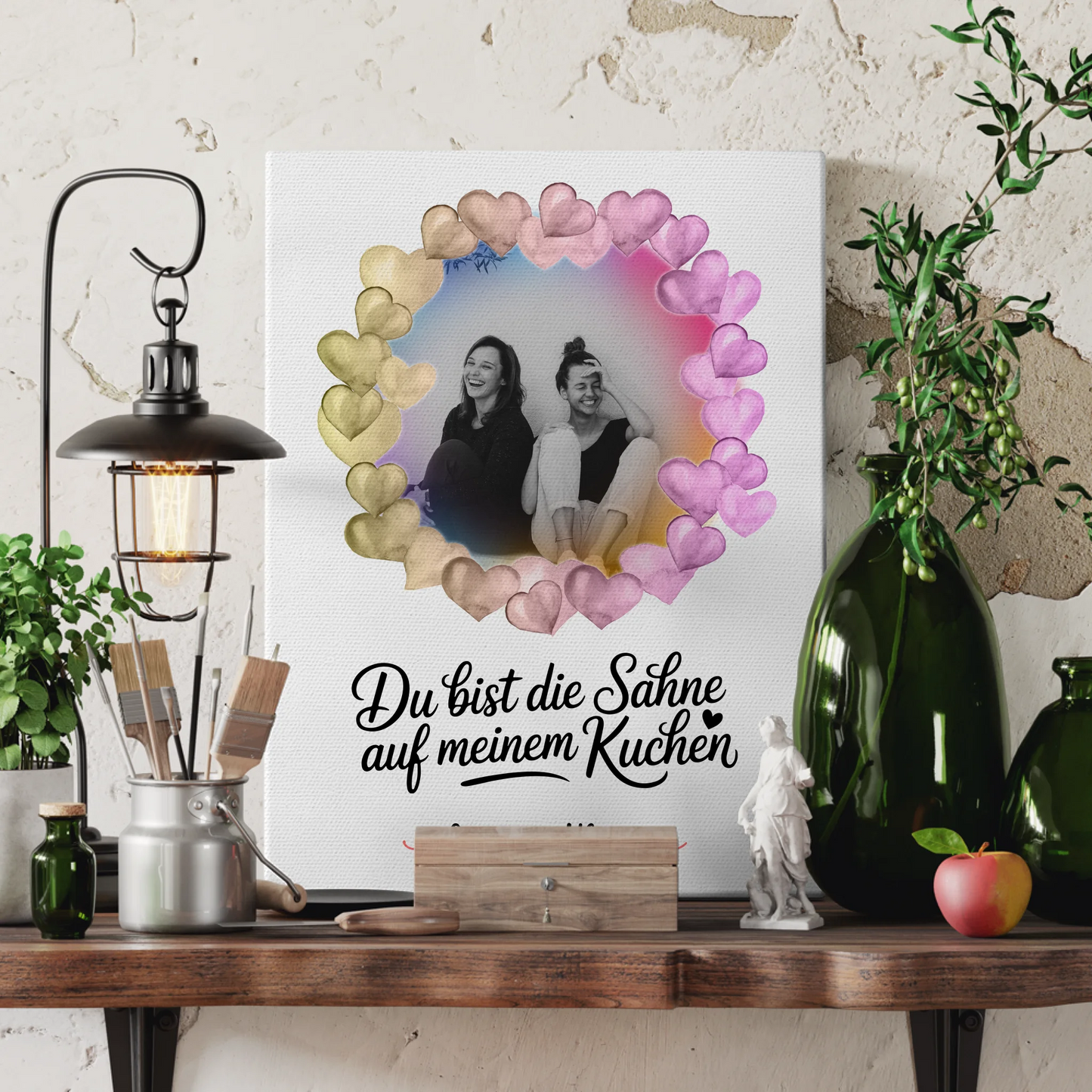 Beste Freundin Leinwand mit Foto, Namen & eigenem Spruch