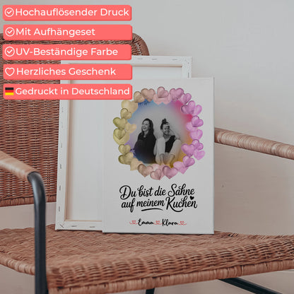 Beste Freundin Leinwand mit Foto, Namen & eigenem Spruch