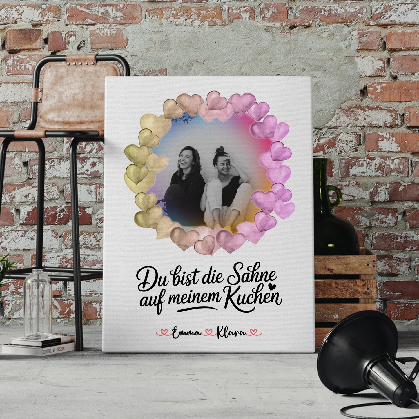 Beste Freundin Leinwand mit Foto, Namen & eigenem Spruch