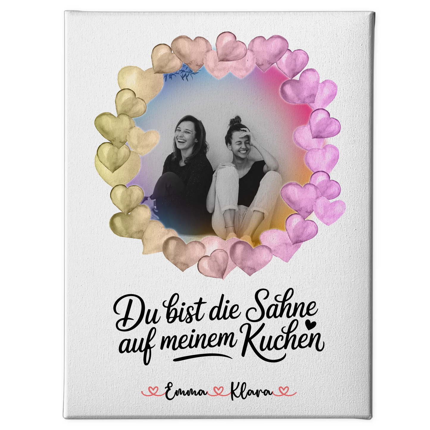Beste Freundin Leinwand mit Foto, Namen & eigenem Spruch