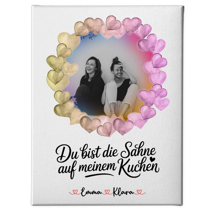 Beste Freundin Leinwand mit Foto, Namen & eigenem Spruch