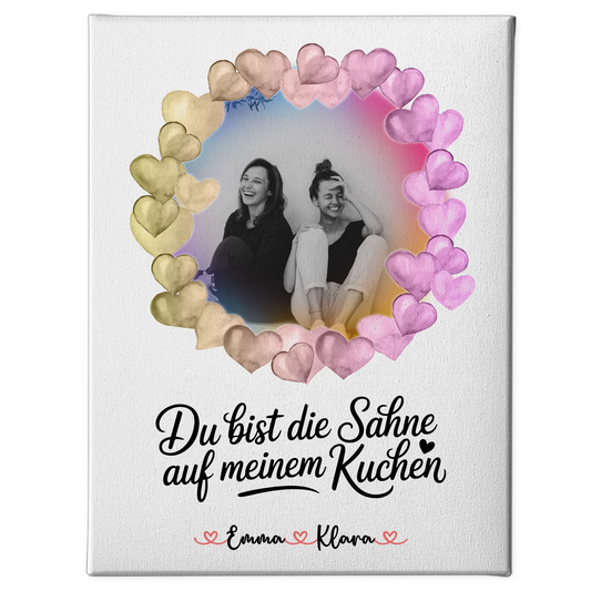 Beste Freundin Leinwand mit Foto, Namen & eigenem Spruch