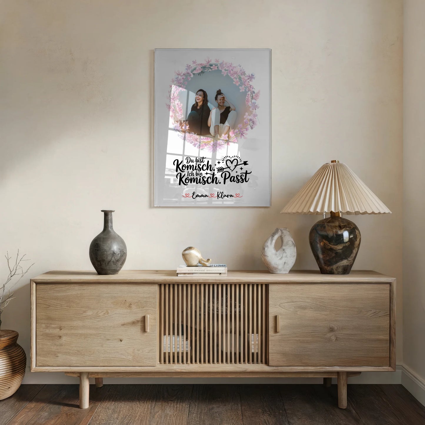 Fotogeschenk beste Freundin Acrylglas Bild personalisiert mit Foto, Namen & Spruch