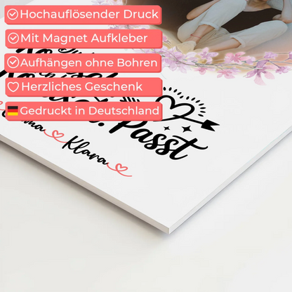 Fotoboard Geschenk beste Freundin personalisiert mit Foto, Namen & eigenem Spruch