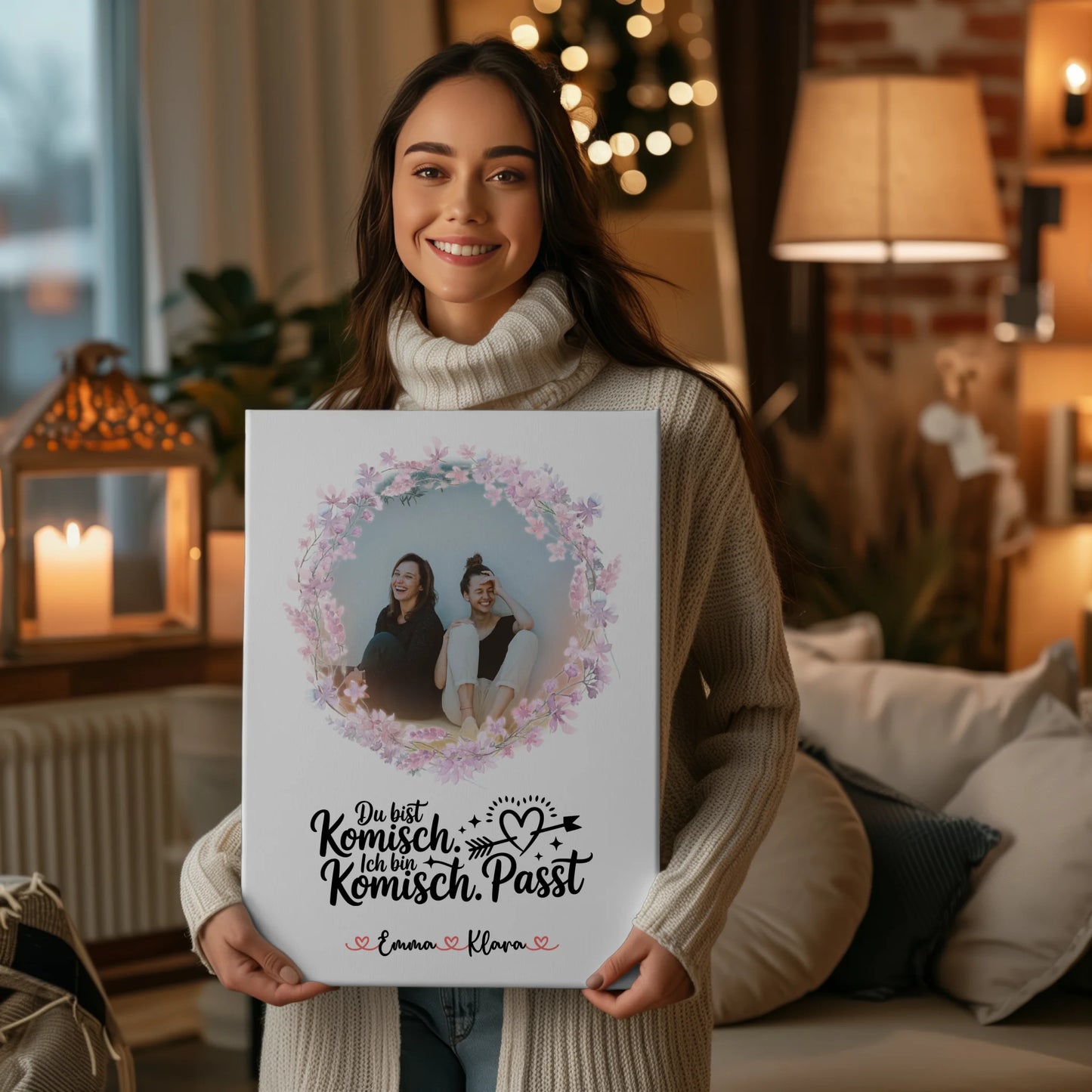 Freundinnen Bild Personalisiert Mit Foto, Namen & Eigener Spruch für Beste Freundin