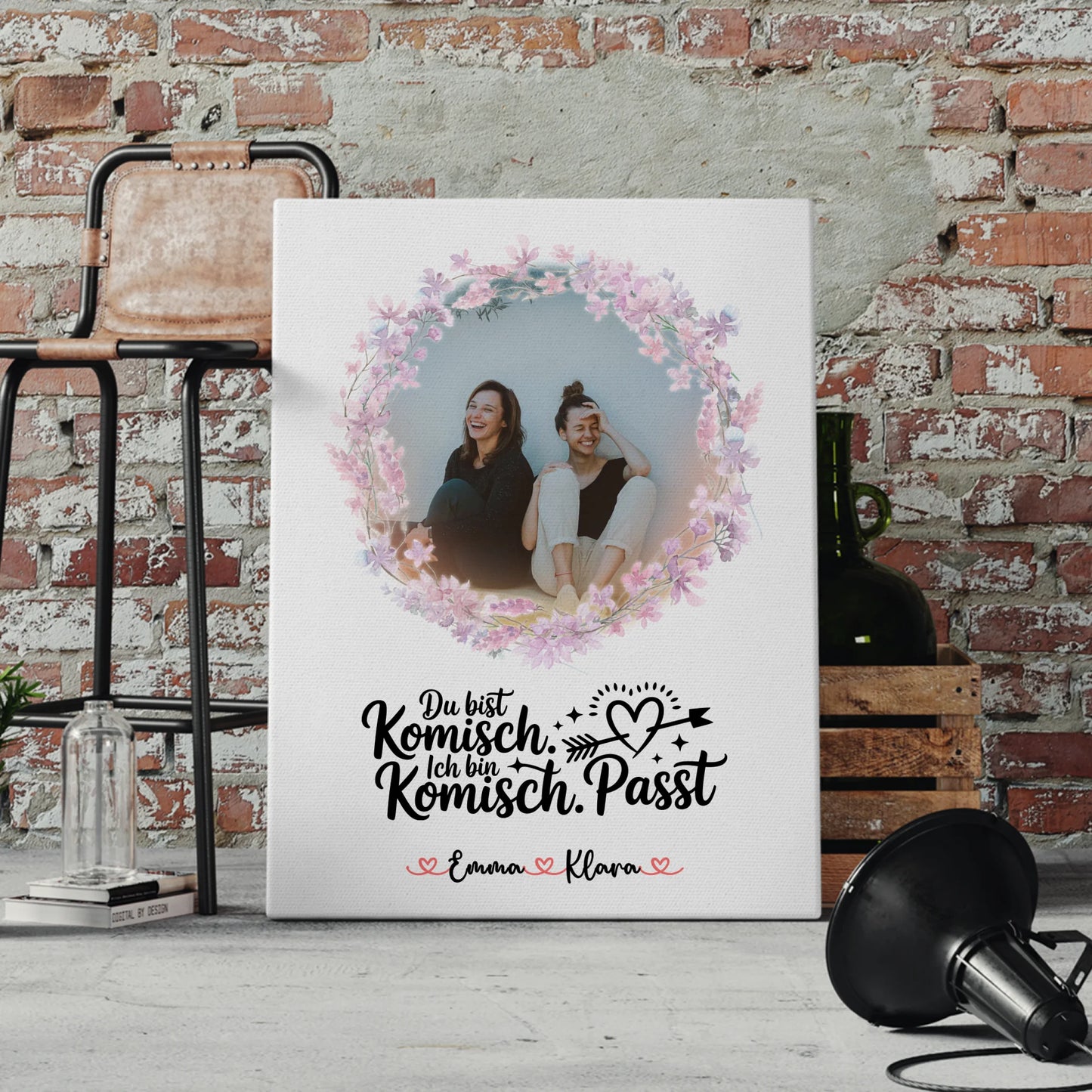 Freundinnen Bild Personalisiert Mit Foto, Namen & Eigener Spruch für Beste Freundin