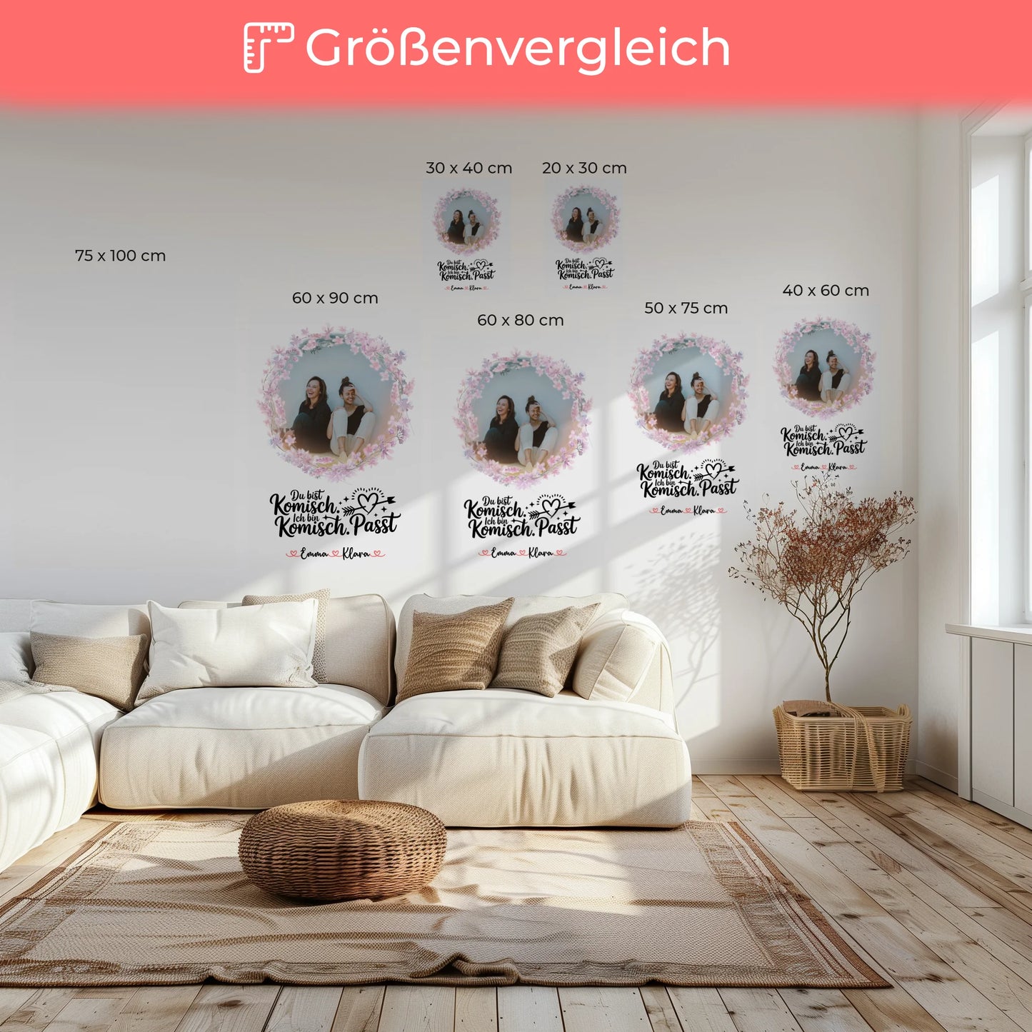 Freundinnen Bild Personalisiert Mit Foto, Namen & Eigener Spruch für Beste Freundin