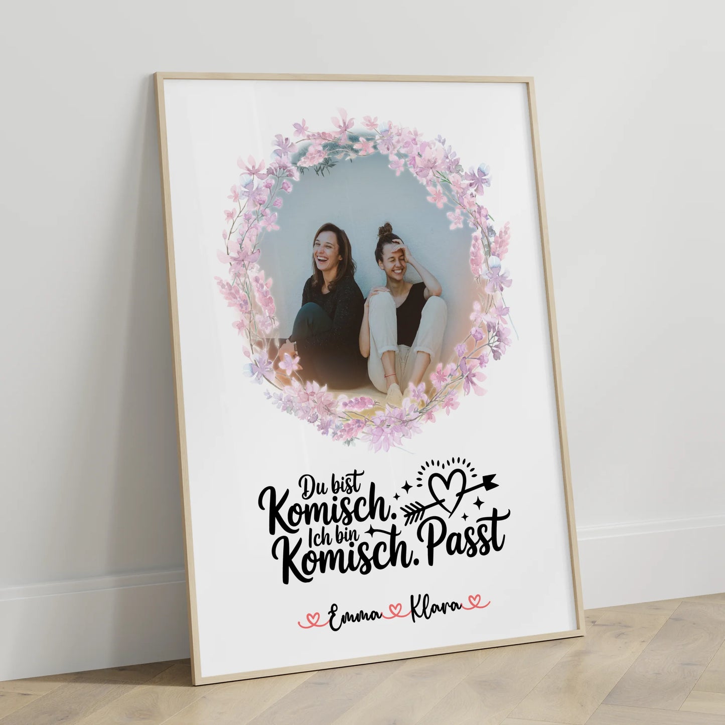Poster Beste Freundin Personalisiert - Mit Foto, Namen, Hintergrundbild & Spruch