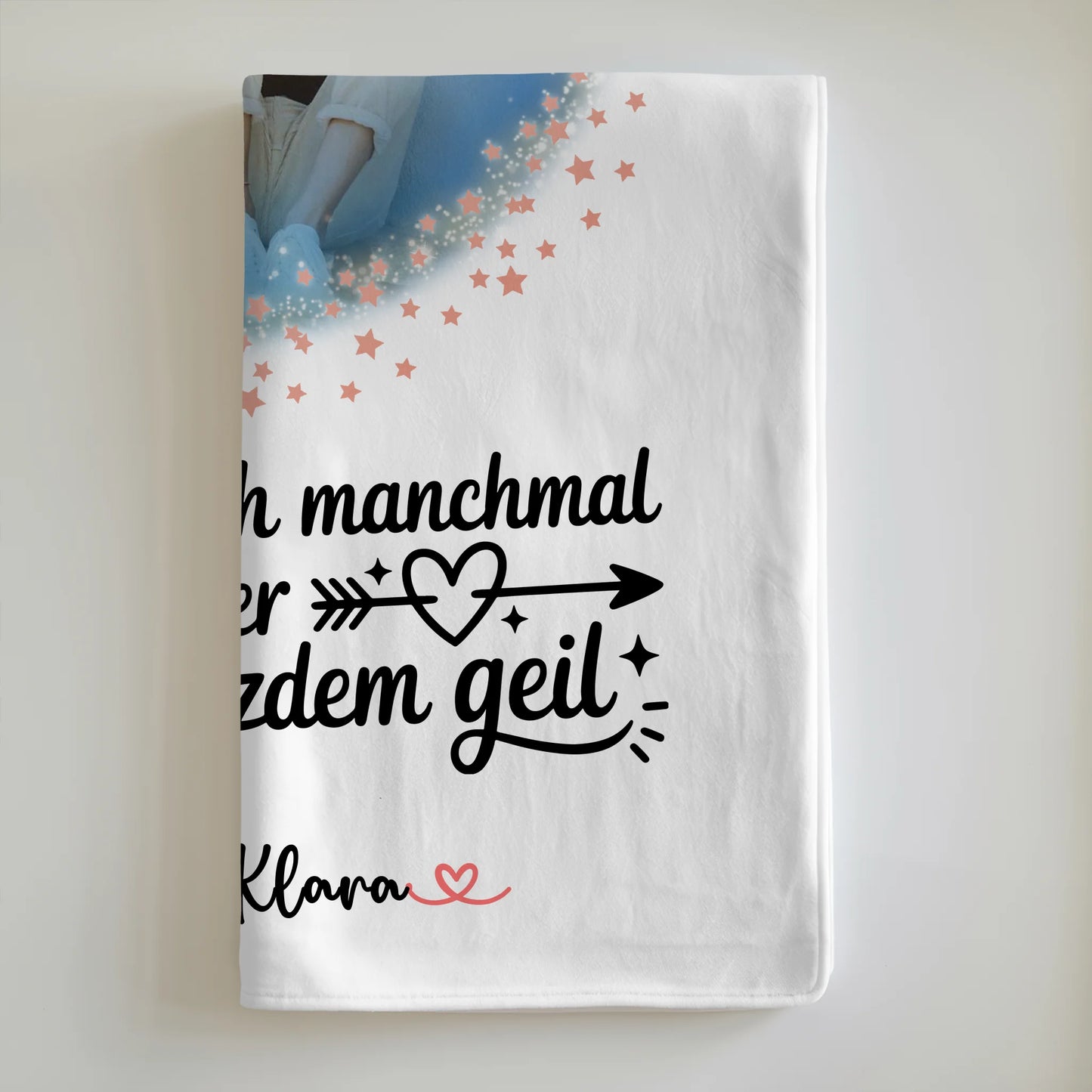 Beste Freundin Decke mit Foto, Namen & eigenem Spruch