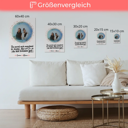 Beste Freundin Geschenk Fotoboard mit Foto, Namen & Spruch
