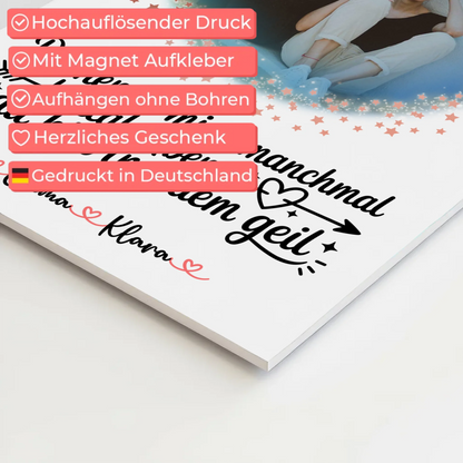 Beste Freundin Geschenk Fotoboard mit Foto, Namen & Spruch