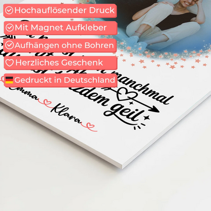 Beste Freundin Geschenk Fotoboard mit Foto, Namen & Spruch