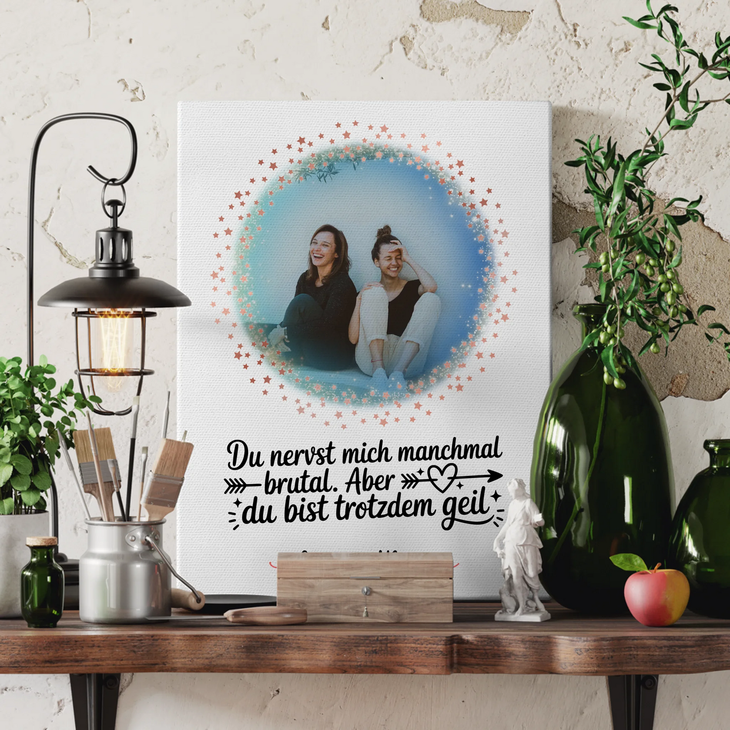 Personalisiertes Bild Freundinnen Leinwand mit Foto