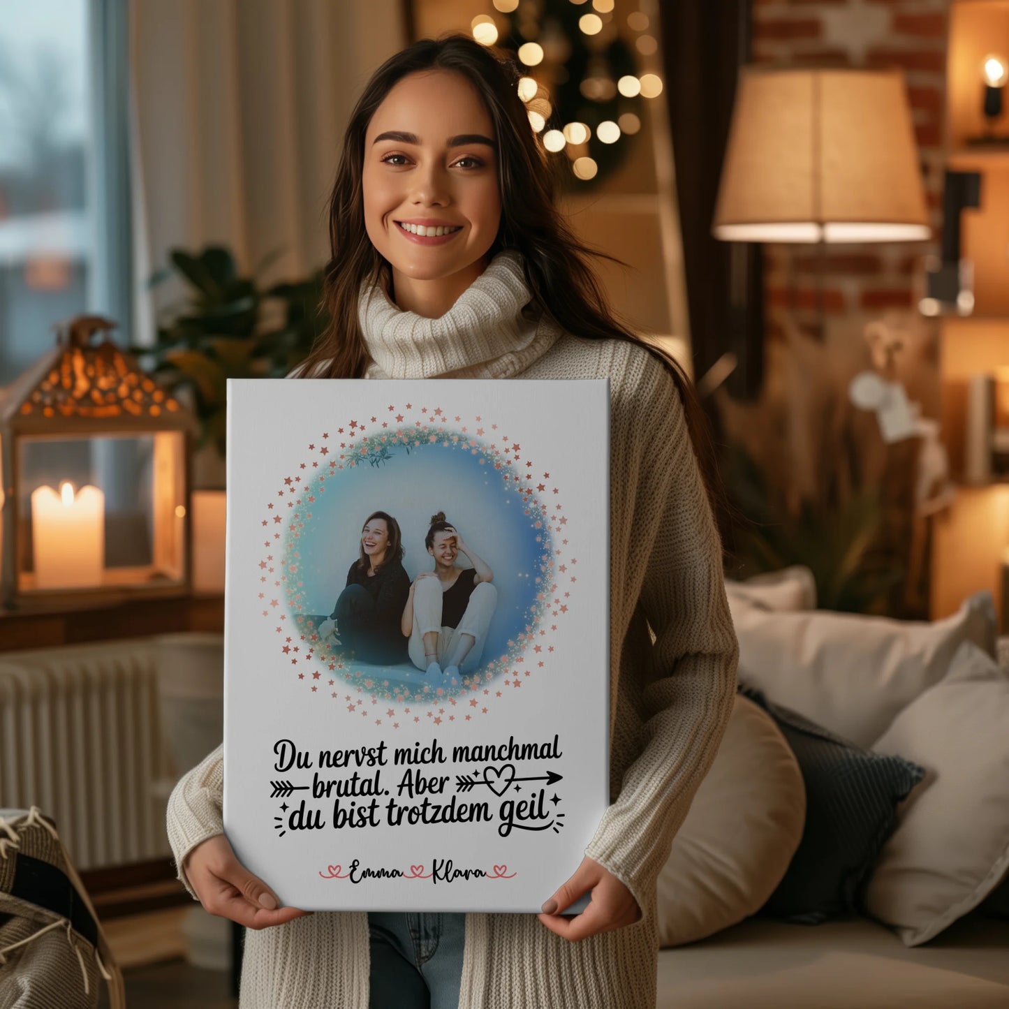 Personalisiertes Bild Freundinnen Leinwand mit Foto