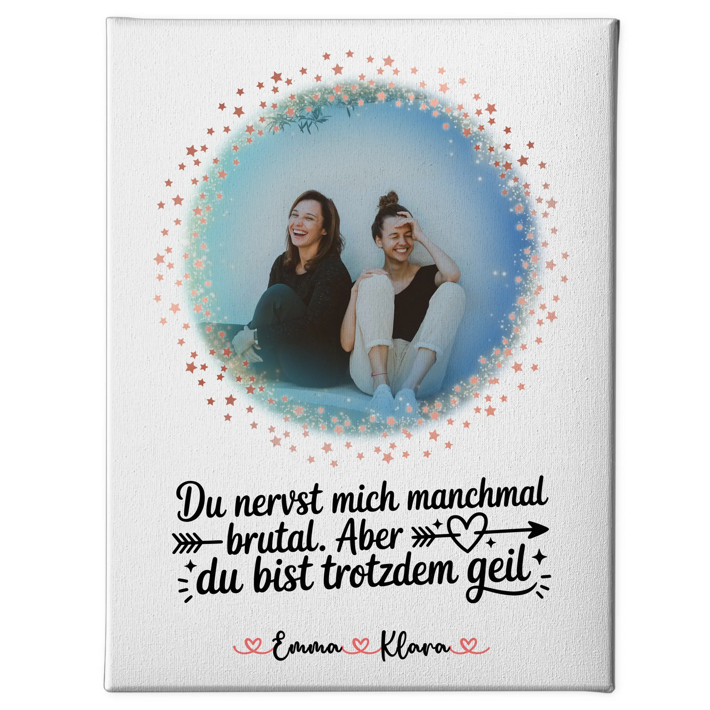 Personalisiertes Bild Freundinnen Leinwand mit Foto