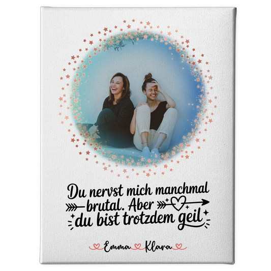 Personalisiertes Bild Freundinnen Leinwand mit Foto