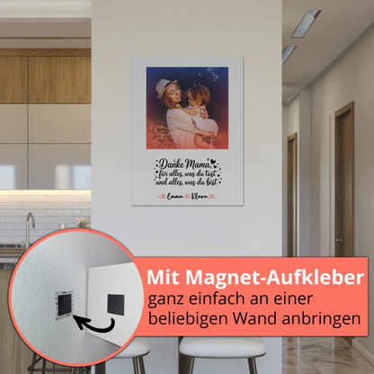 Personalisiertes Mama Plakat Fotoboard Danke Mama für alles Mit Foto & Namen