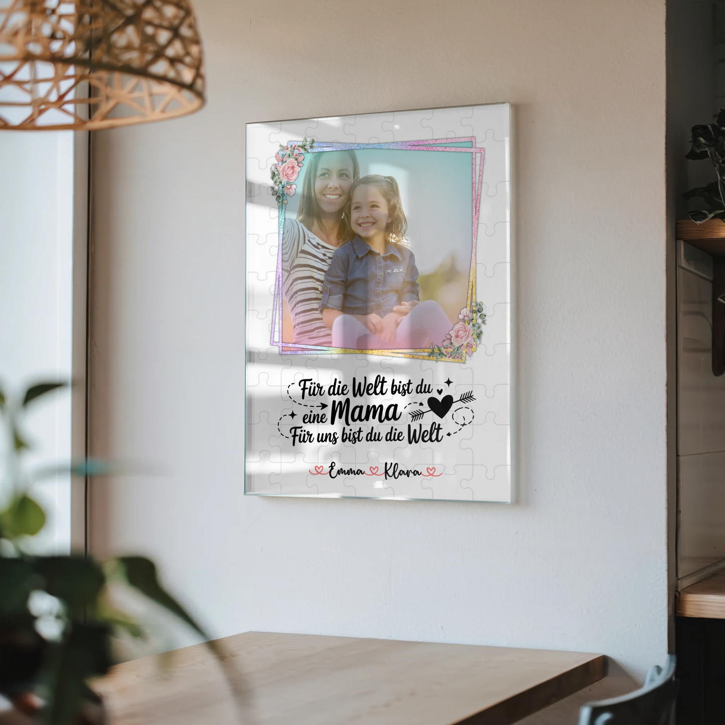 Mama Plakat Acrylglas Bild mit 1 Foto, Namen & Wunschtext - Für mich Mama