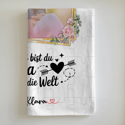 Mama Decke mit Foto, Namen & Wunschtext - Für mich bist Du alles Mama