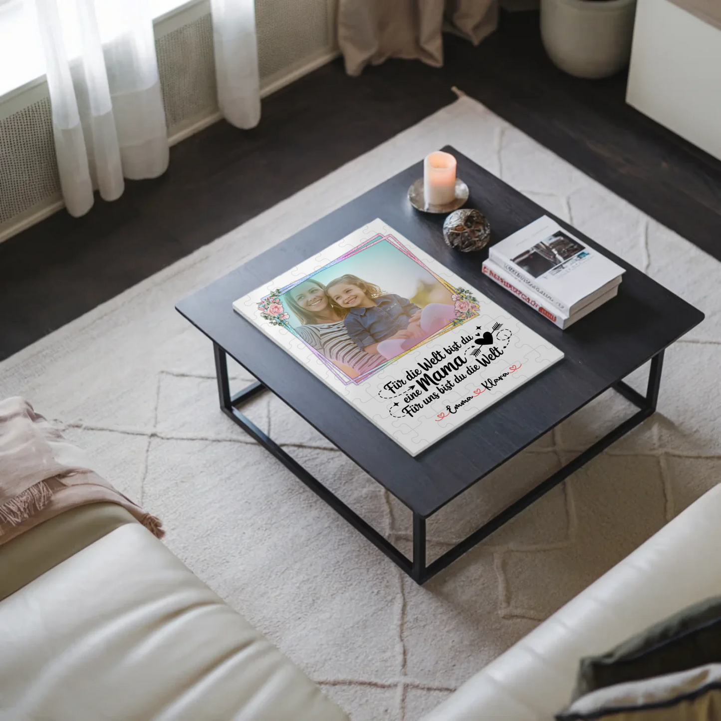 Personalisiertes Mama Plakat Fotoboard: Für mich bist Du alles, Namen & Foto