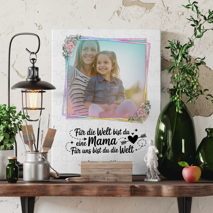 Personalisiertes Mama Plakat Leinwand mit Namen & Foto, eigener Spruch