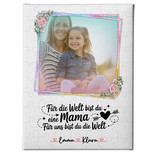 Personalisiertes Mama Plakat Leinwand mit Namen & Foto, eigener Spruch