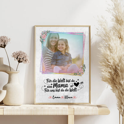 Poster Mama personalisiert mit 1 Foto, Namen & eigenem Wunschtext