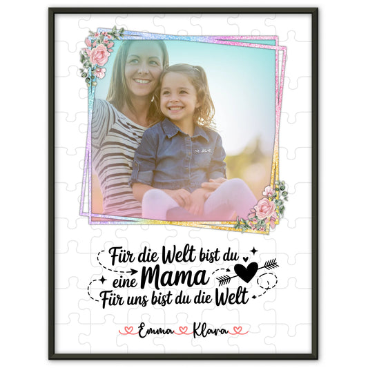 Poster Mama personalisiert mit 1 Foto, Namen & eigenem Wunschtext
