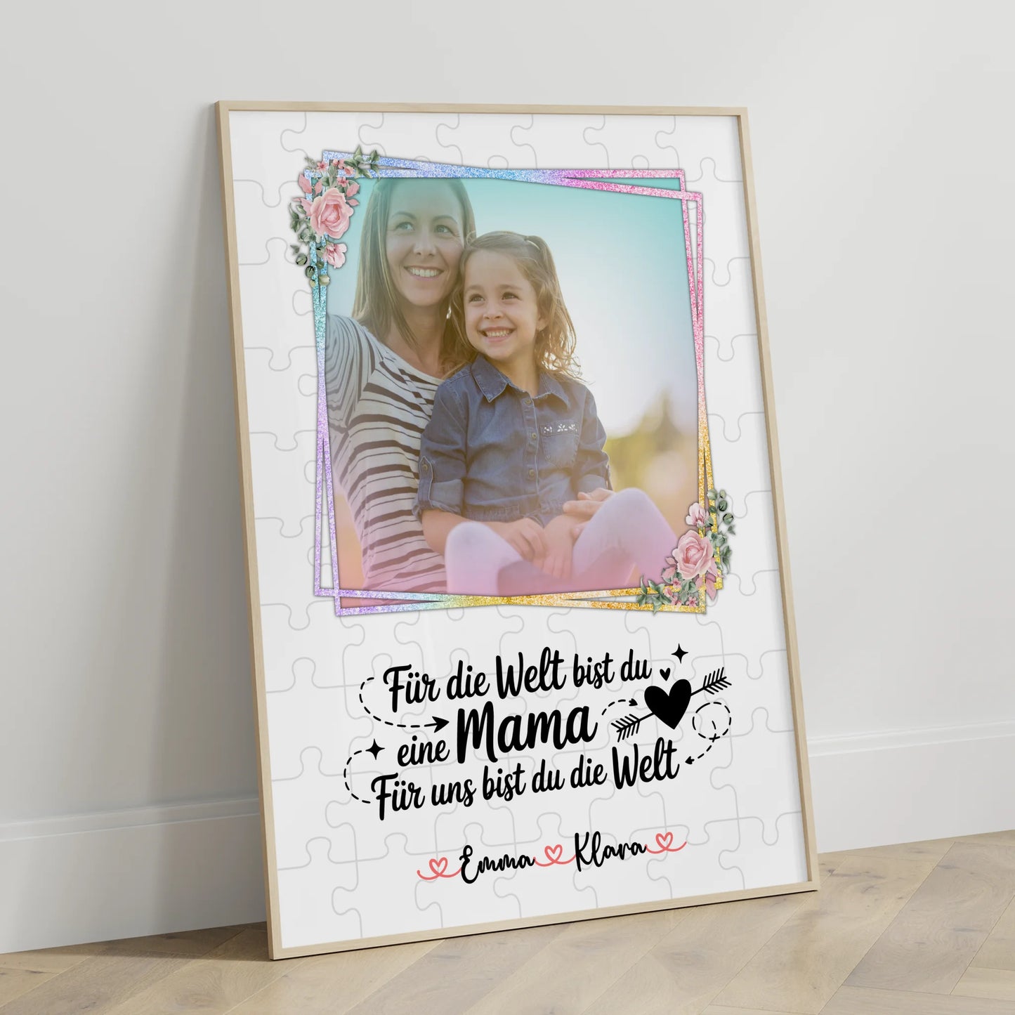 Poster Mama personalisiert mit 1 Foto, Namen & eigenem Wunschtext
