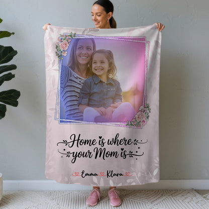 Personalisierte Decke Für Mama mit Foto & Namen und Wunschtext