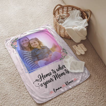 Personalisierte Decke Für Mama mit Foto & Namen und Wunschtext