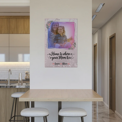 Mama Plakat Fotoboard mit 1 Foto, Namen & Wunschtext