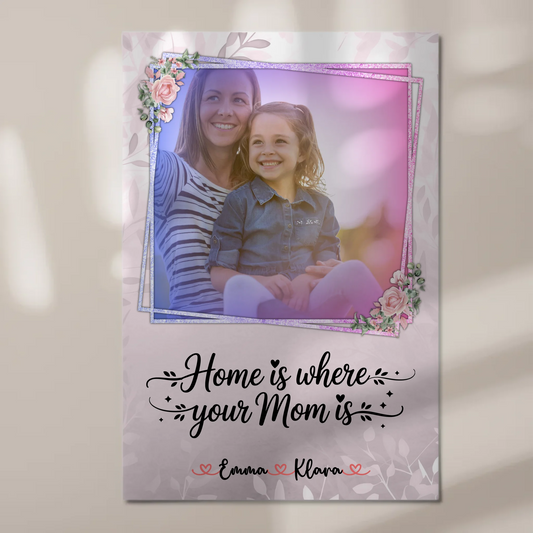 Mama Plakat Fotoboard mit 1 Foto, Namen & Wunschtext