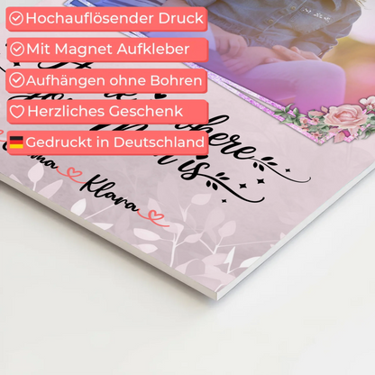 Mama Plakat Fotoboard mit 1 Foto, Namen & Wunschtext