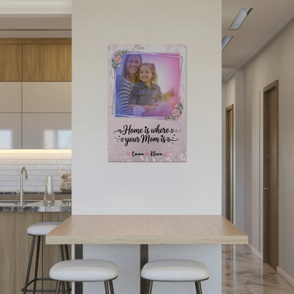 Mama Plakat Fotoboard mit 1 Foto, Namen & Wunschtext