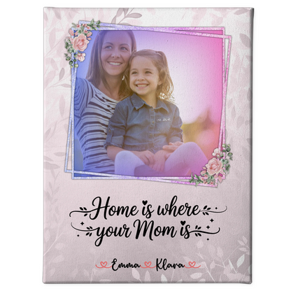 Mama Leinwand mit Foto, Hintergrund & Namen, eigener Wunschtext