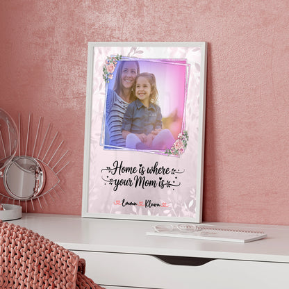 Poster Für Mama personalisiert mit 1 Foto, Namen & Wunschtext
