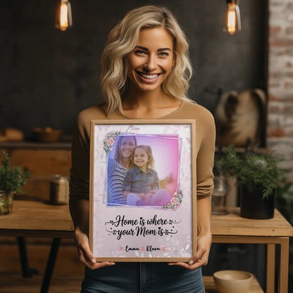 Poster Für Mama personalisiert mit 1 Foto, Namen & Wunschtext