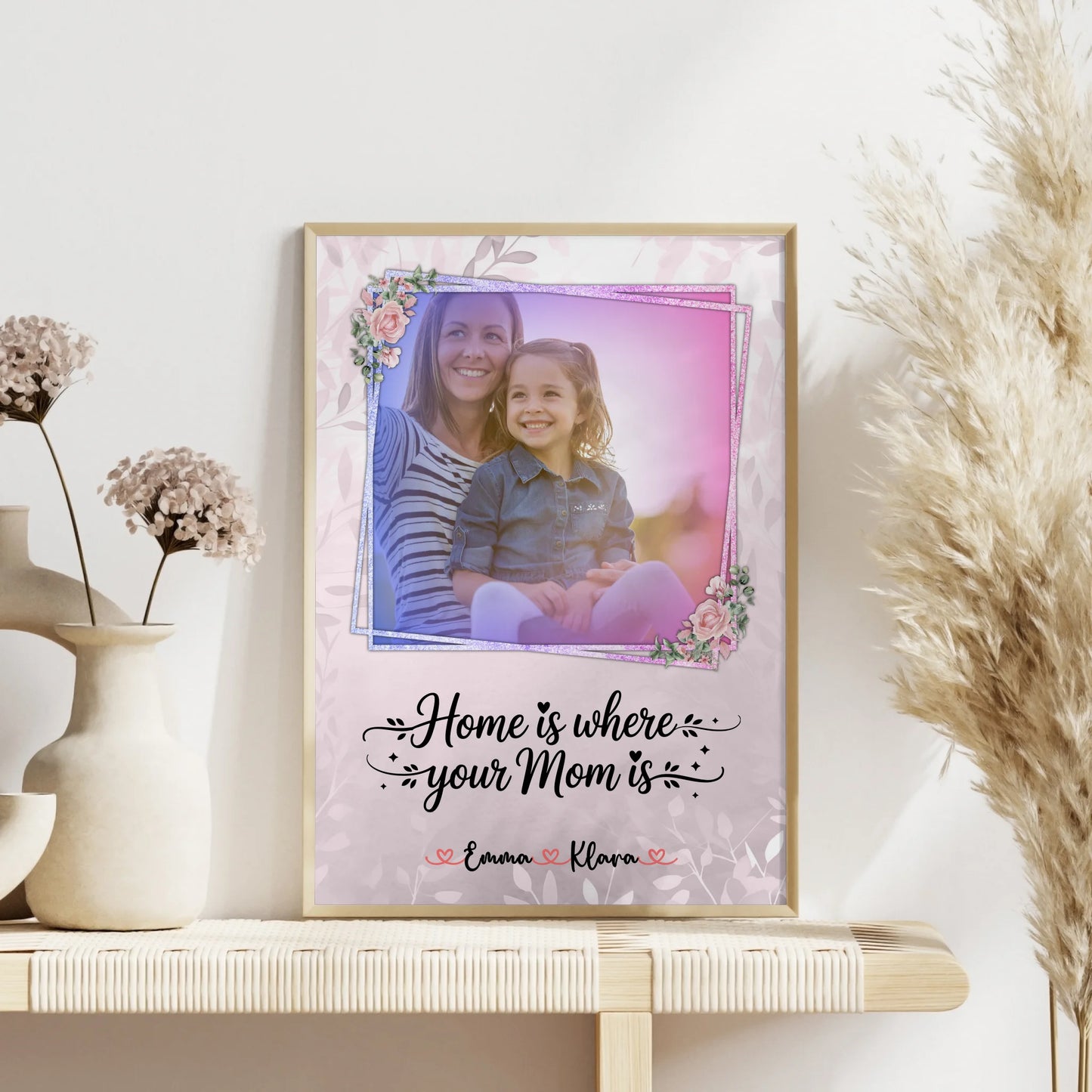 Poster Für Mama personalisiert mit 1 Foto, Namen & Wunschtext