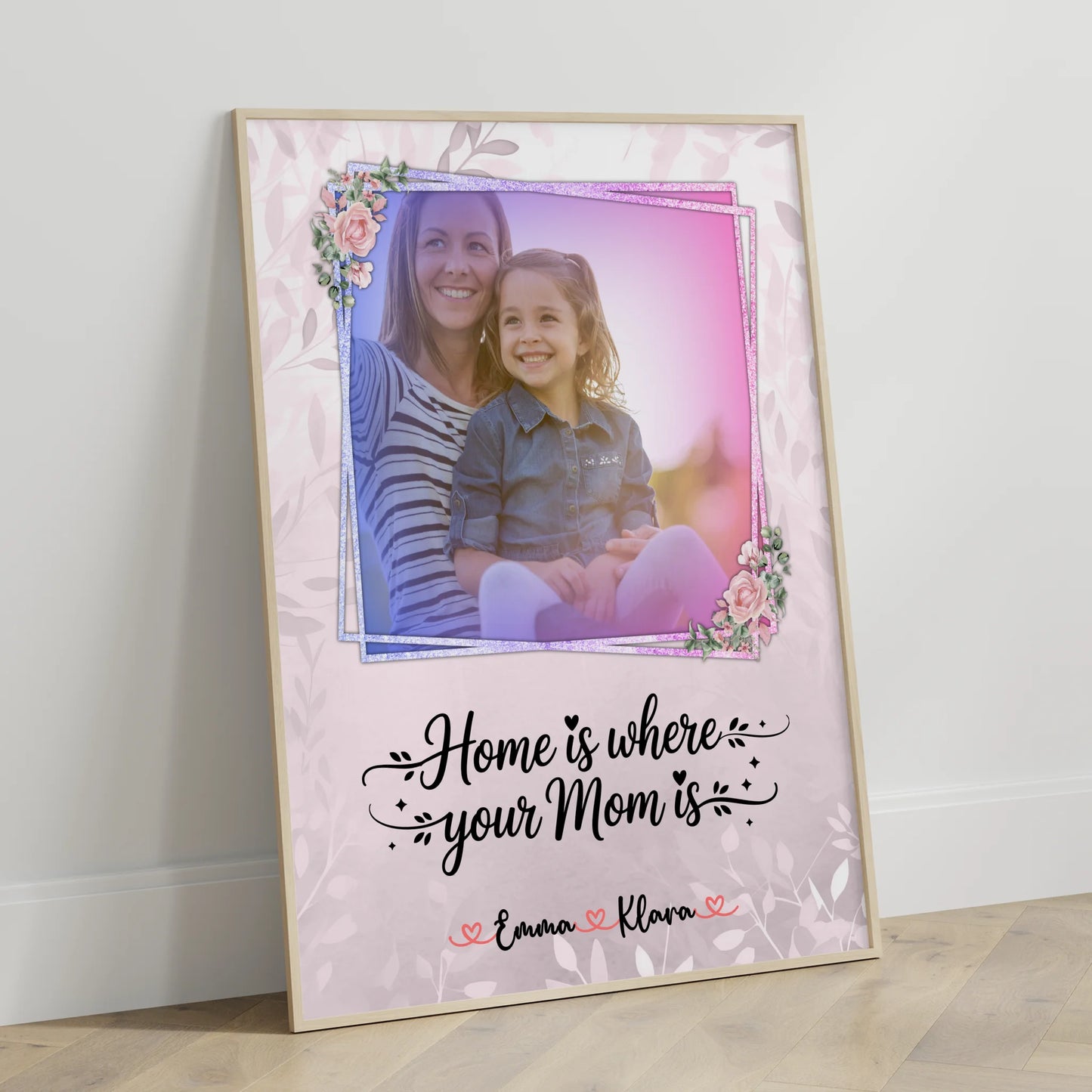 Poster Für Mama personalisiert mit 1 Foto, Namen & Wunschtext