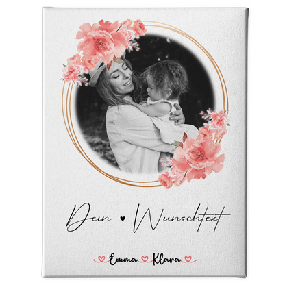 Mama Plakat Leinwand Personalisiert mit Foto, Namen & Wunschtext Black & White