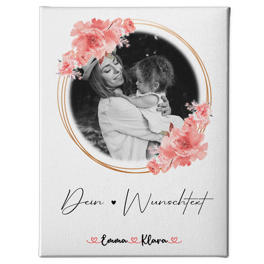 Mama Plakat Leinwand Personalisiert mit Foto, Namen & Wunschtext Black & White